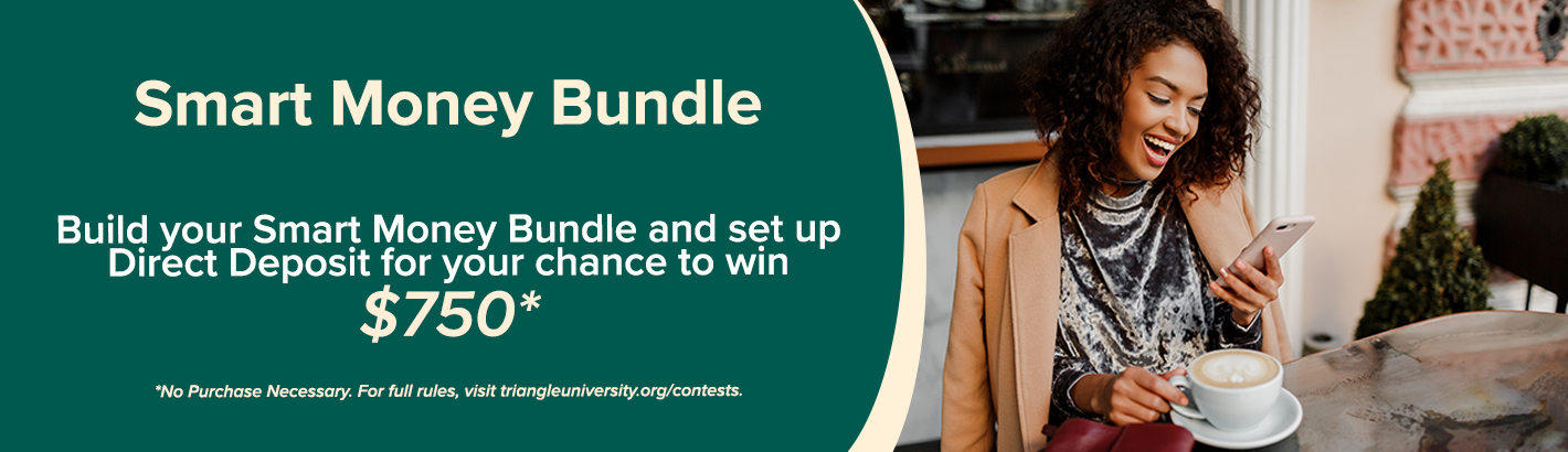 Smart Money Bundle featuring a young black woman smiling at her phone